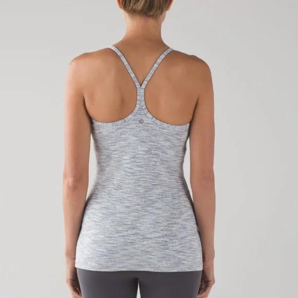 Lululemon Power Y Tank Wee Are From Space Ice Grey Alpine White Size 8 - Picture 2 of 9